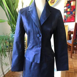 French blue skirt suit. Size 6. Great condition